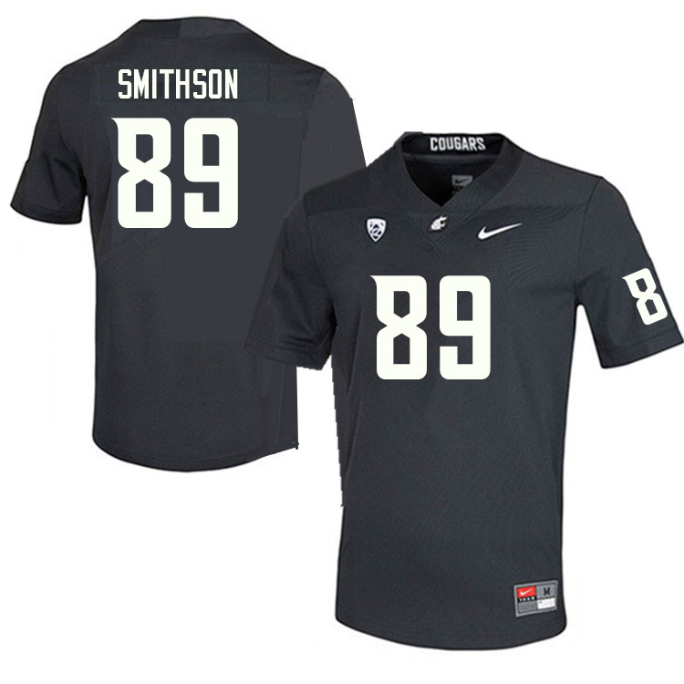 Men #89 Leyton Smithson Washington State Cougars College Football Jerseys Sale-Charcoal - Click Image to Close